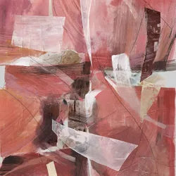 Ruby Abstract Canvas Painting – Hand-Painted Artwork in Vibrant Reds