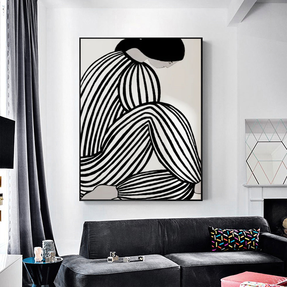 Folded Lines – Bold Figurative print