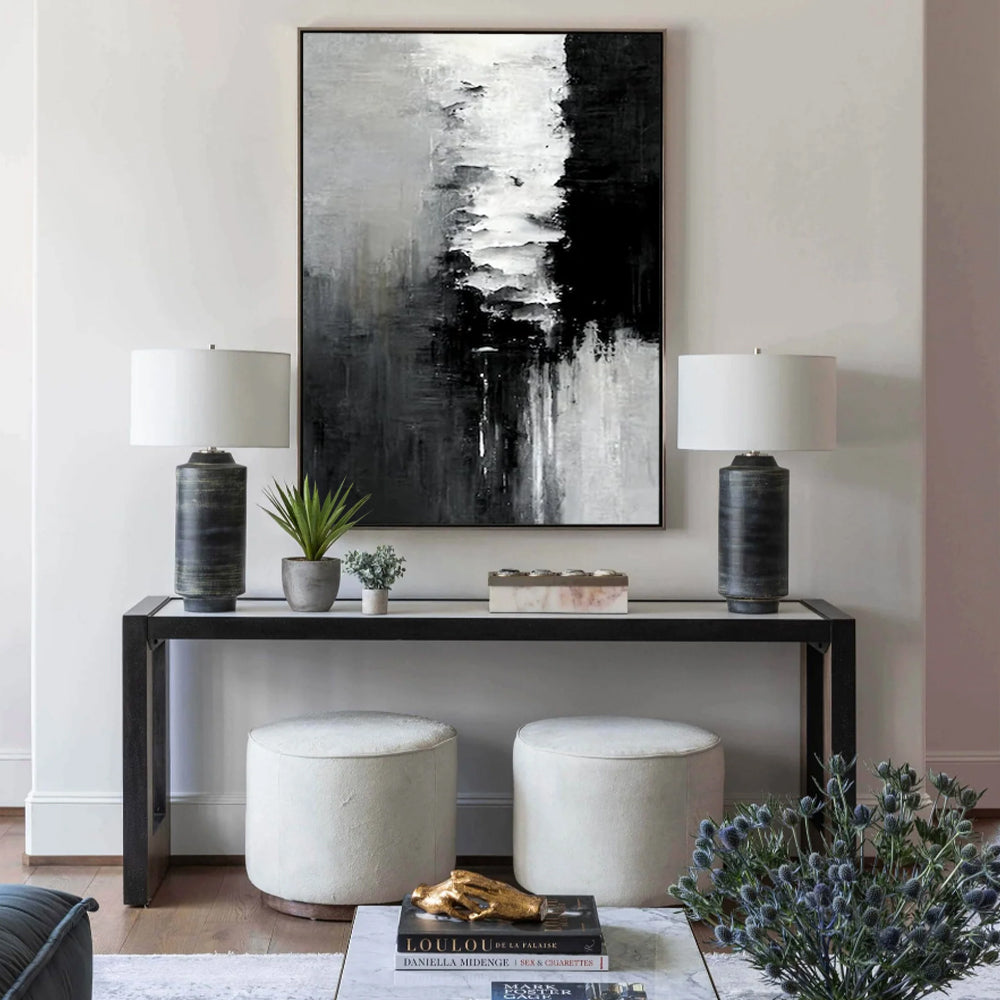 Monolith – Textural Black & White Abstract
