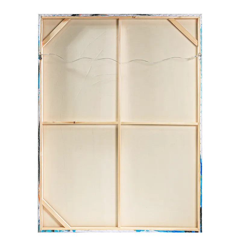 Gaze Enhanced Canvas Print – Hand-Painted Abstract Artwork by Craig Greene in White Shadow Box Frame