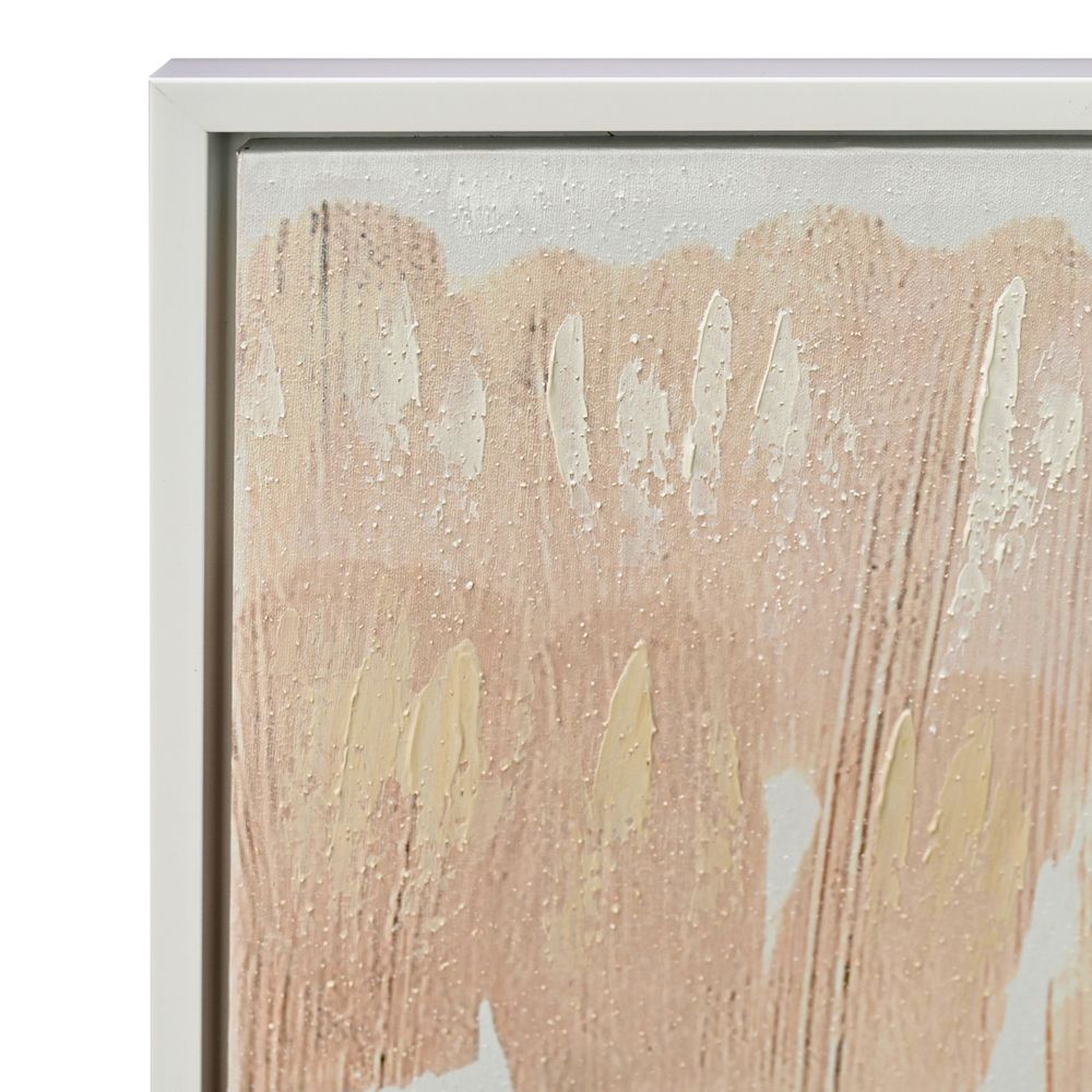 Changes Over Time Enhanced Canvas Print – Hand-Painted Abstract Artwork in White Shadow Box Frame