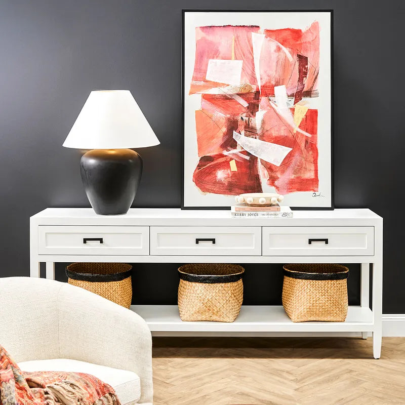 Ruby Abstract Canvas Painting – Hand-Painted Artwork in Vibrant Reds