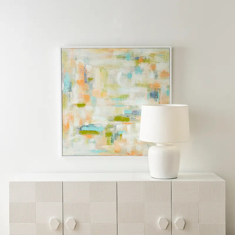 Spring Gardens – Hand-Painted Pastel Canvas Painting