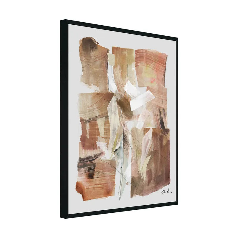 Auburn Abstract Canvas Painting – Hand-Painted Artwork in Earthy Tones