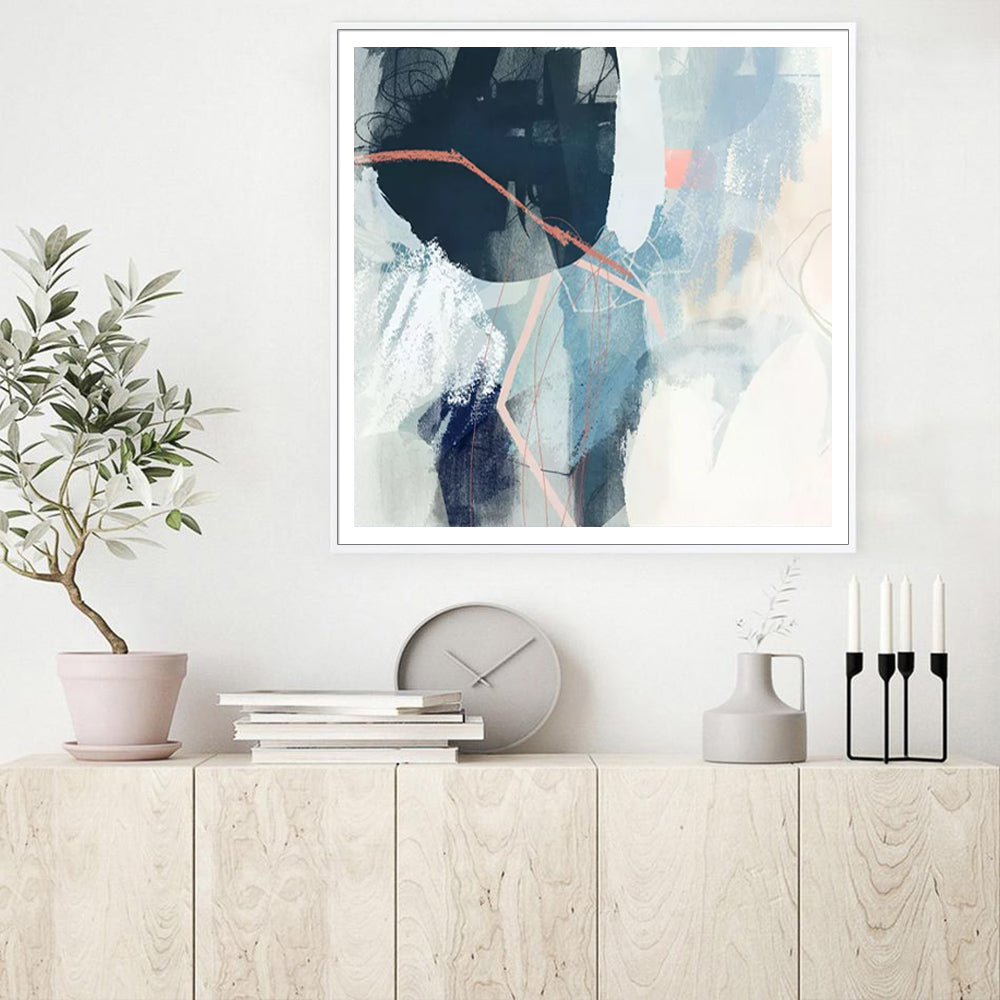 Wall Art Luz Ii White Frame Canvas