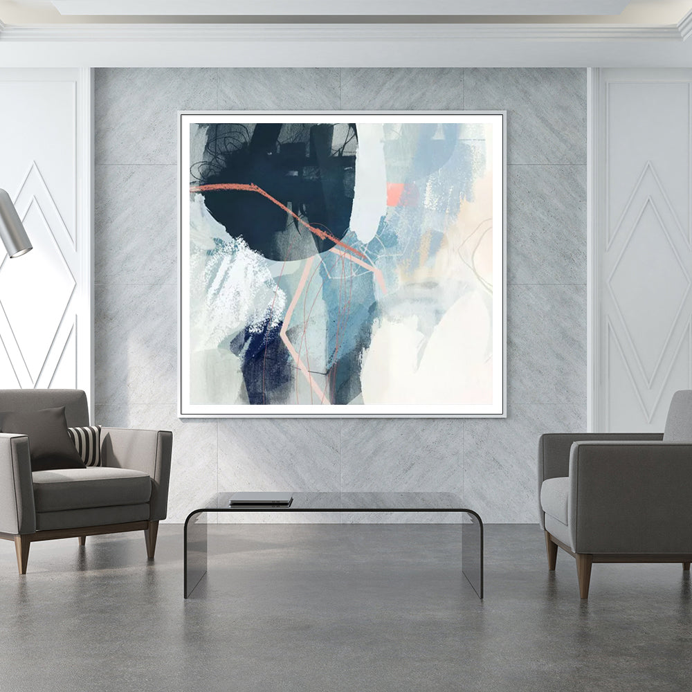 Wall Art Luz Ii White Frame Canvas