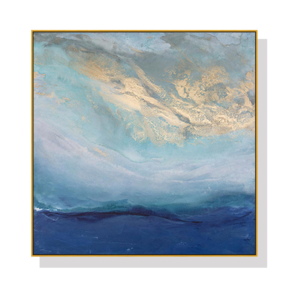 Tides – Ocean Abstract in Sapphire & Gold