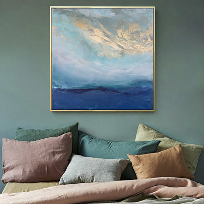 Tides – Ocean Abstract in Sapphire & Gold