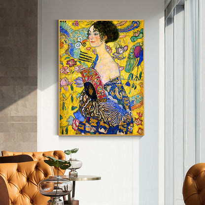 Lady with Fan" – Gustav Klimt Reproduction