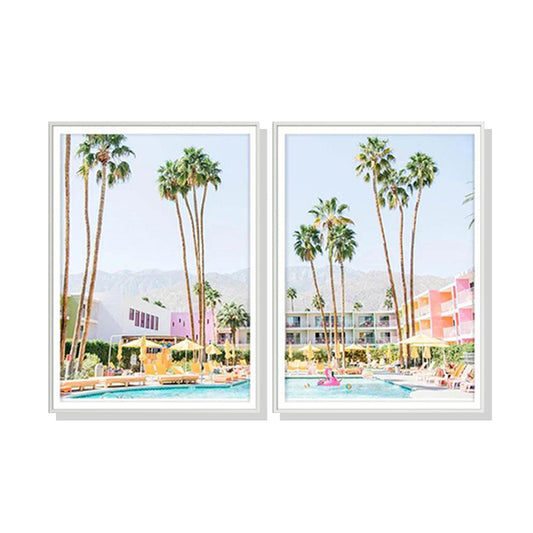 Palm Springs Paradise – Retro Poolside Print Set (2 Piece)