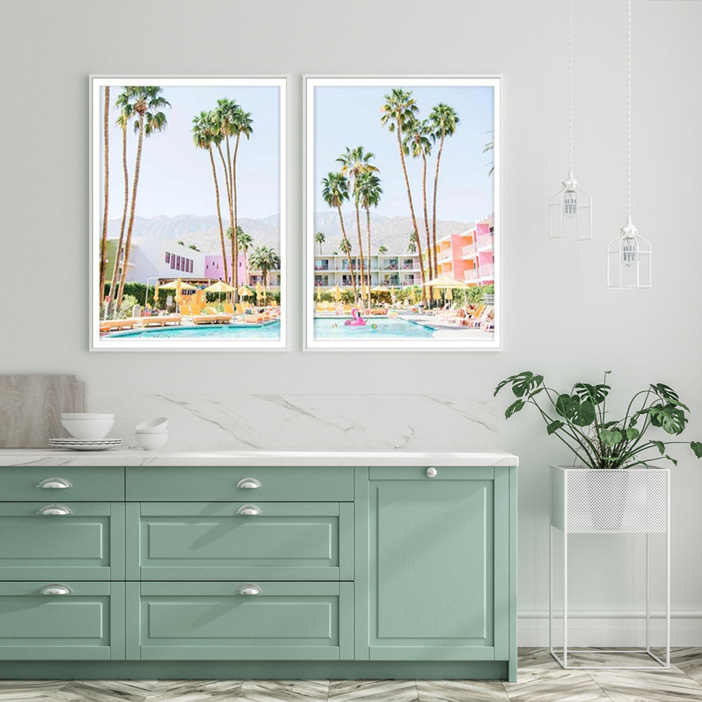 Palm Springs Paradise – Retro Poolside Print Set (2 Piece)