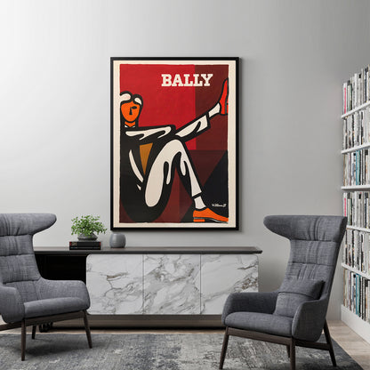 BALLY by Villemot – Retro French Poster Art Reimagined