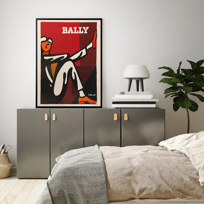 BALLY by Villemot – Retro French Poster Art Reimagined