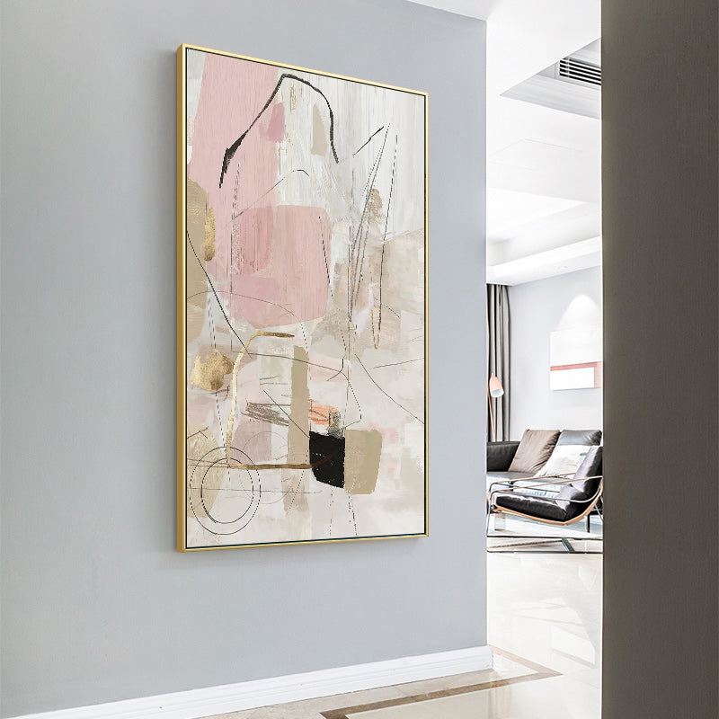 Whisper Form – Abstract in Blush, Sand & Gold