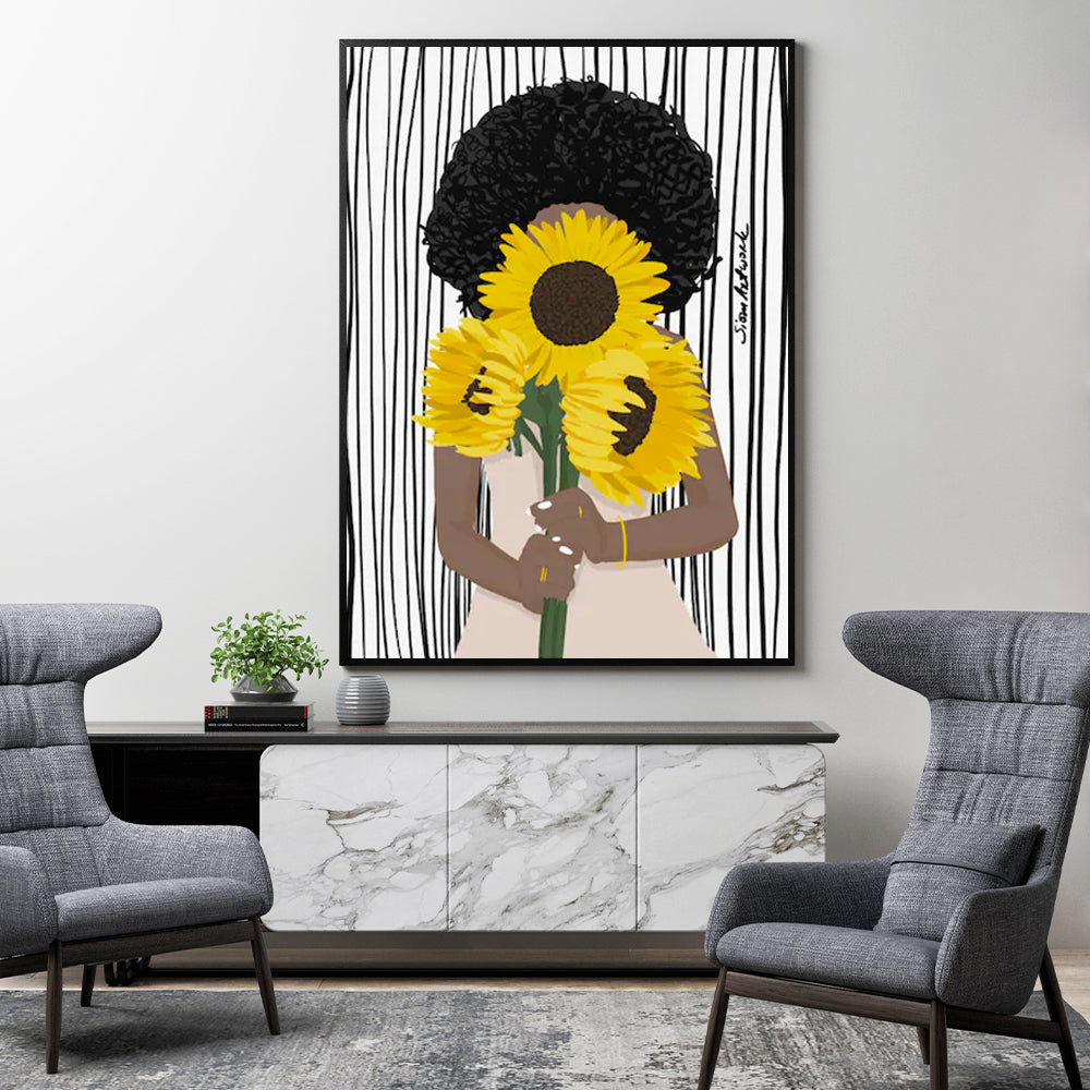 Sunflower Soul – Bold & Bright Feminine Art Print