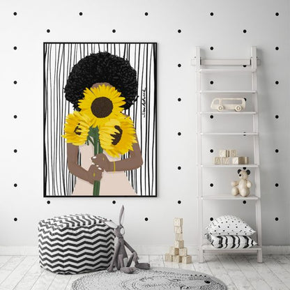 Sunflower Soul – Bold & Bright Feminine Art Print