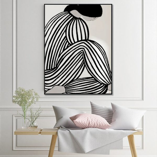 Folded Lines – Bold Figurative print