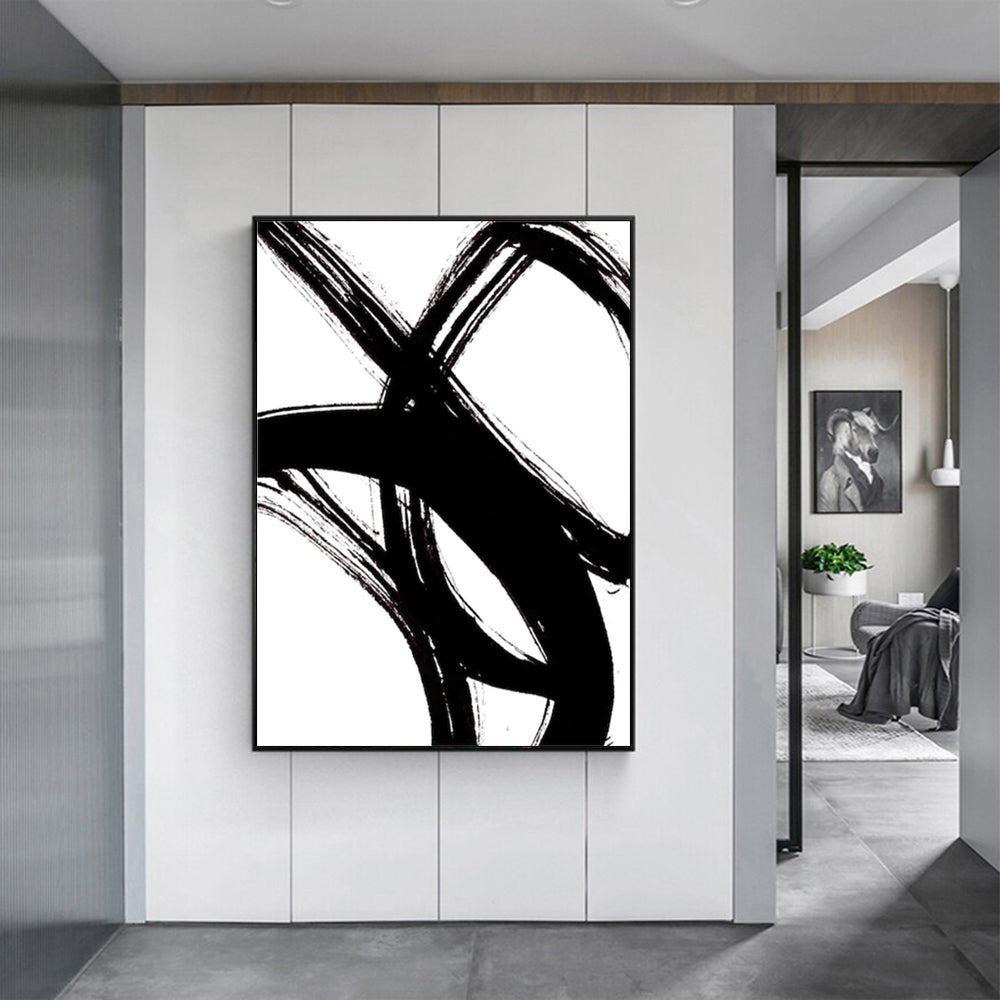 Ink Pulse – Minimalist Brushstroke Abstract