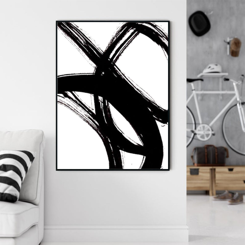Ink Pulse – Minimalist Brushstroke Abstract