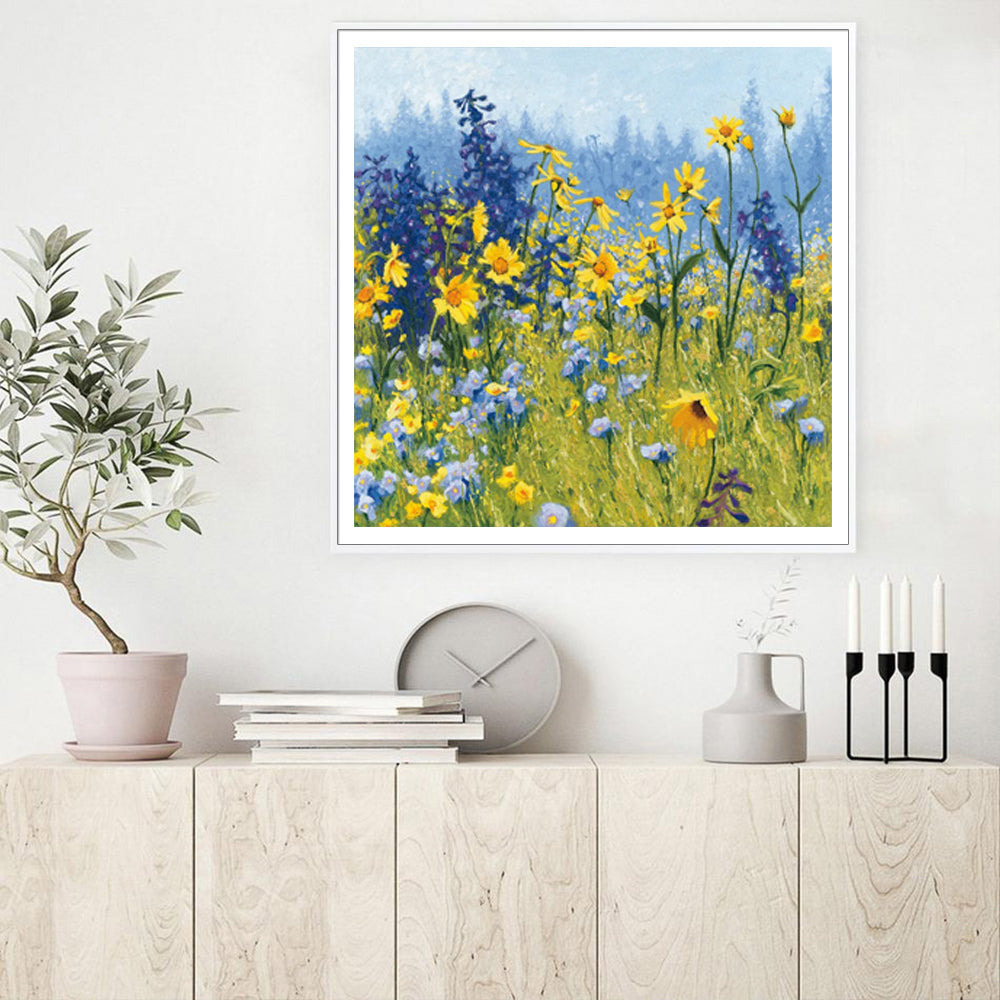 Wildflower Morning – Impressionist Meadow Landscape