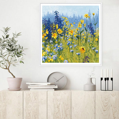 Wildflower Morning – Impressionist Meadow Landscape