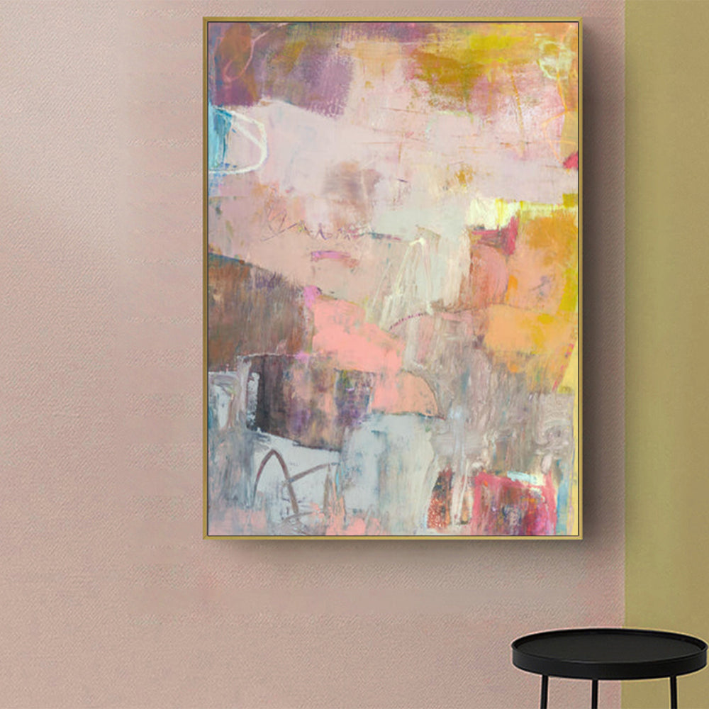 Daydream Drift – Abstract in Blush, Lilac & Gold