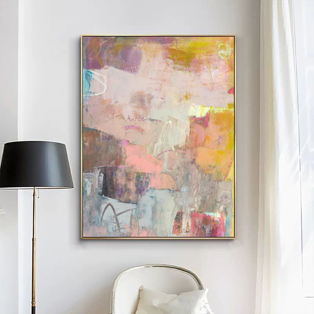 Daydream Drift – Abstract in Blush, Lilac & Gold