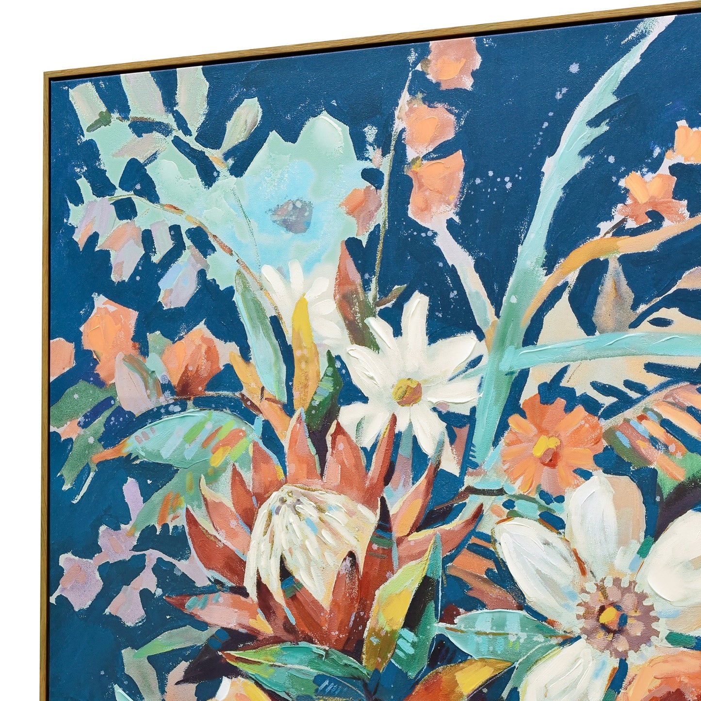 Wild Bloom – Botanical Symphony on Indigo