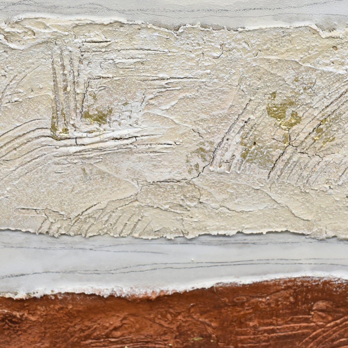 The Alchemy – Textured Abstract in Clay & Gold