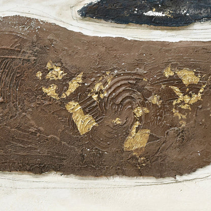 The Alchemy – Textured Abstract in Clay & Gold