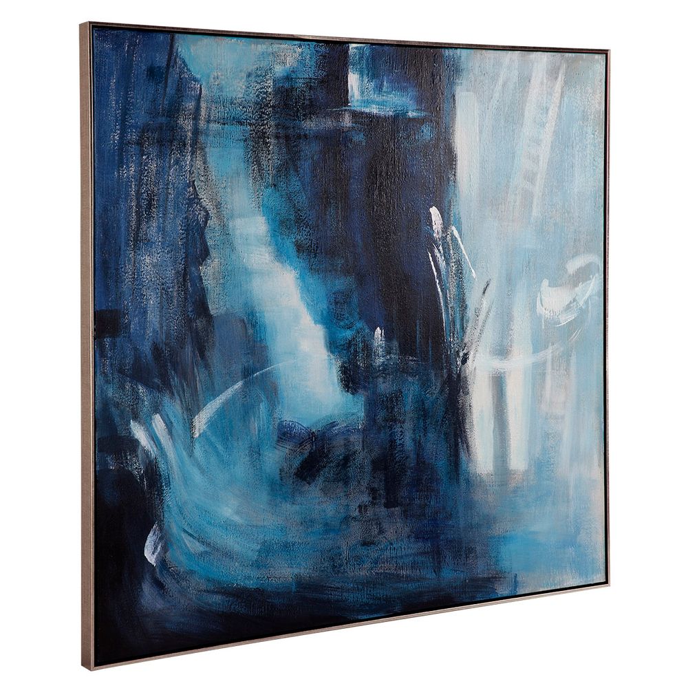 Sea Change – Abstract Blue Oil Texture Print