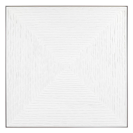 White Vortex Oil On Canvas Painting - Large