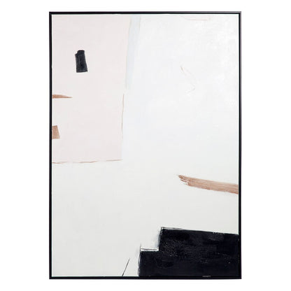 Purity Oil on Canvas Painting – Hand-Painted Abstract Artwork in Matte Black Shadow Box Frame