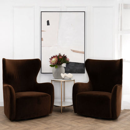 Purity Oil on Canvas Painting – Hand-Painted Abstract Artwork in Matte Black Shadow Box Frame