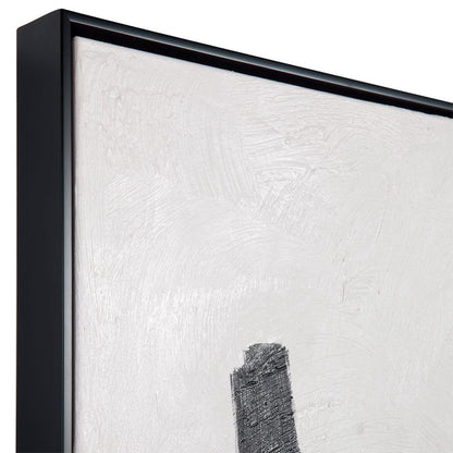 Purity Oil on Canvas Painting – Hand-Painted Abstract Artwork in Matte Black Shadow Box Frame