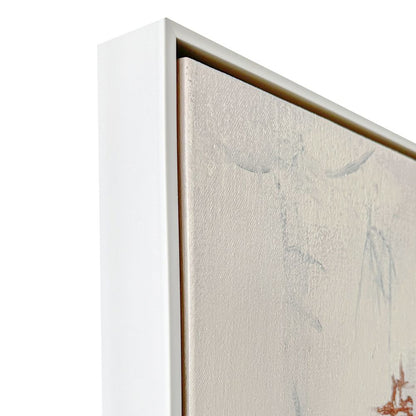 Graffiti Oil on Canvas Painting – Hand-Painted Urban Abstract Artwork in Matte White Shadow Box Frame