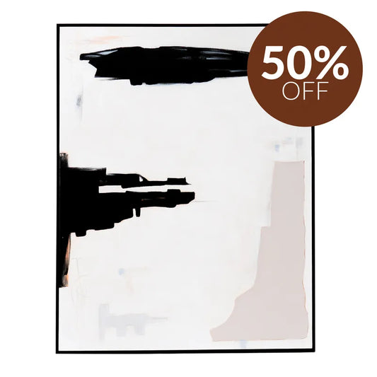 Mystical Hues Series II Oil on Canvas Painting – Hand-Painted Abstract Artwork in Matte Black Shadow Box Frame