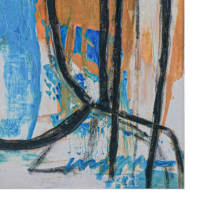 Gaze Enhanced Canvas Print – Hand-Painted Abstract Artwork by Craig Greene in White Shadow Box Frame