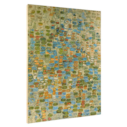 Shrine Enhanced Canvas Print – Hand-Painted Abstract Artwork by Miro in Black Shadow Box Frame