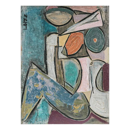 Form Enhanced Canvas Print – Hand-Painted Abstract Artwork in Black Shadow Box Frame