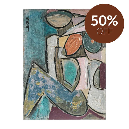 Form Enhanced Canvas Print – Hand-Painted Abstract Artwork in Black Shadow Box Frame