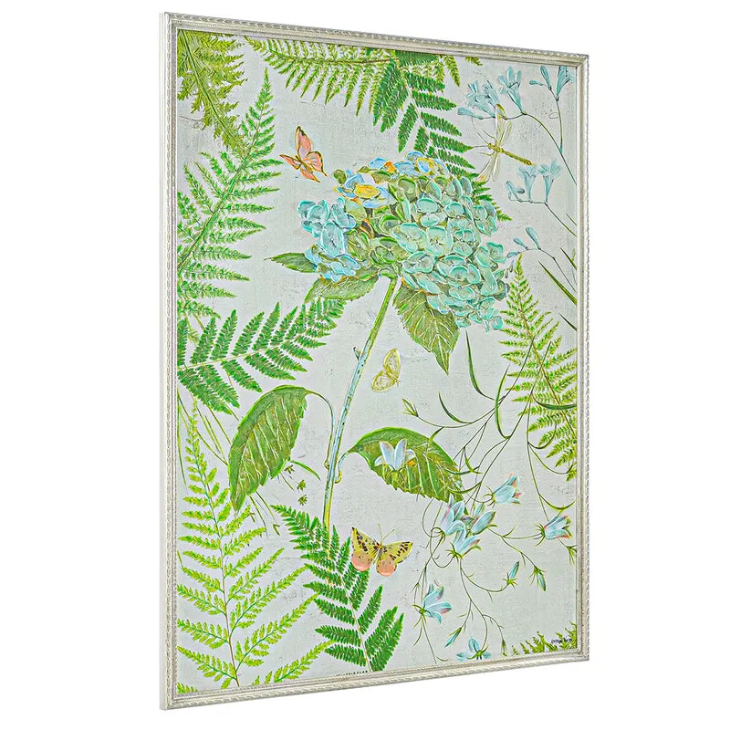 Hydrangeas Series II Enhanced Canvas Print – Hand-Painted Botanical Artwork by Kathryn White in White Shadow Box Frame