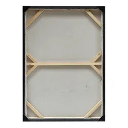 Blooming Set of Two Oil on Canvas Painting – Hand-Painted Floral Abstract Artwork in Shadow Box Frame
