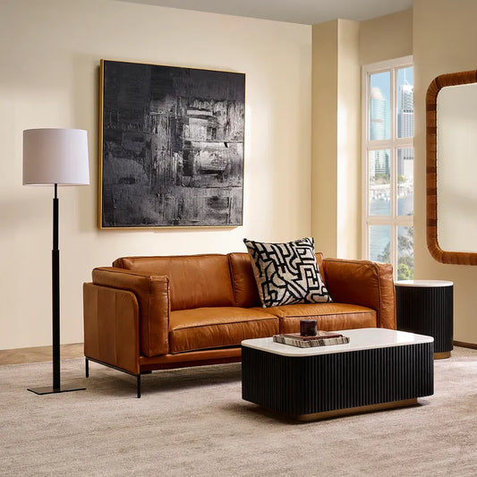 Into the Darkness Oil on Canvas Painting – Hand-Painted Abstract Artwork in Gold Natural Timber Shadow Box Frame