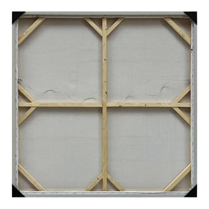 Into the Darkness Oil on Canvas Painting – Hand-Painted Abstract Artwork in Gold Natural Timber Shadow Box Frame