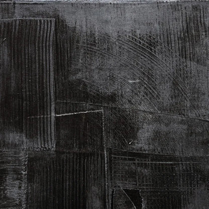 Into the Darkness Oil on Canvas Painting – Hand-Painted Abstract Artwork in Gold Natural Timber Shadow Box Frame