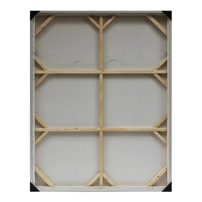 Mindfulness Oil on Canvas Painting – Hand-Painted Abstract Artwork in Natural Timber Shadow Box Frame