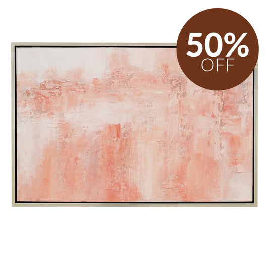 Yesterday Canvas Painting – Hand-Painted Abstract Artwork in Blush & Peach Tones