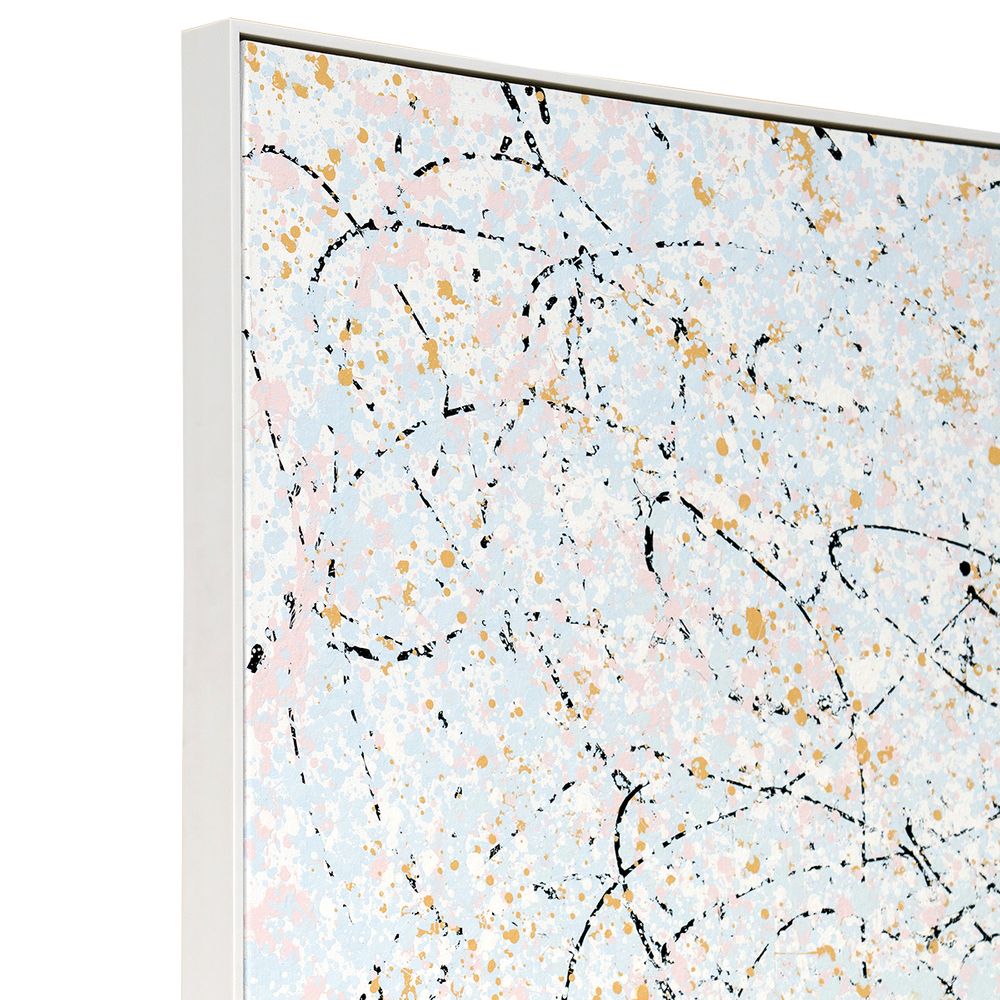 Formless Perfection Oil on Canvas Painting – Hand-Painted Abstract Expressionist Artwork in Black Shadow Box Frame