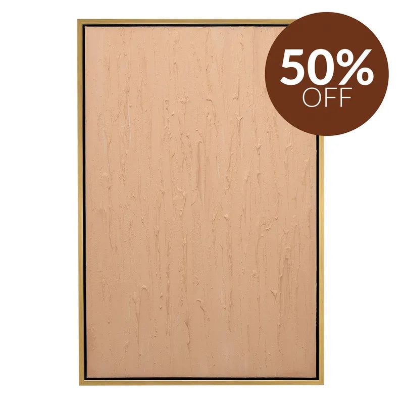 Pintura Rugosa Peach Series – Hand-Painted Textured Canvas in Soft Peach Tones